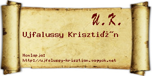Ujfalussy Krisztián névjegykártya